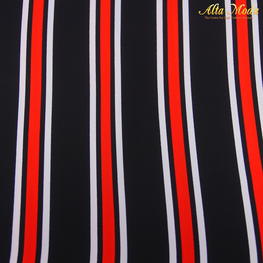 

Alta Moda Heavy Cady Stretch Zara Stripe Besar Merah (1M)