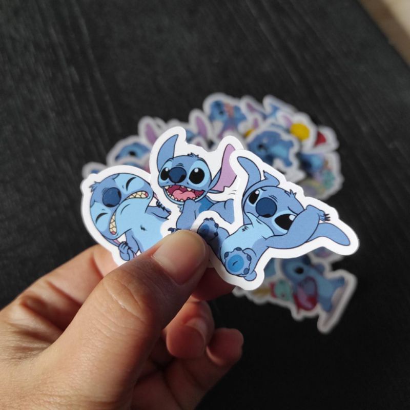 

stiker kertas karakter stitch 24pcs stiker aksesoris