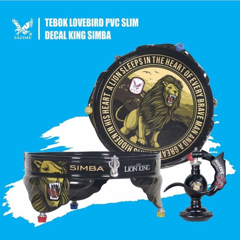 Tebok Lovebird PVC Sazime Decal King Simba