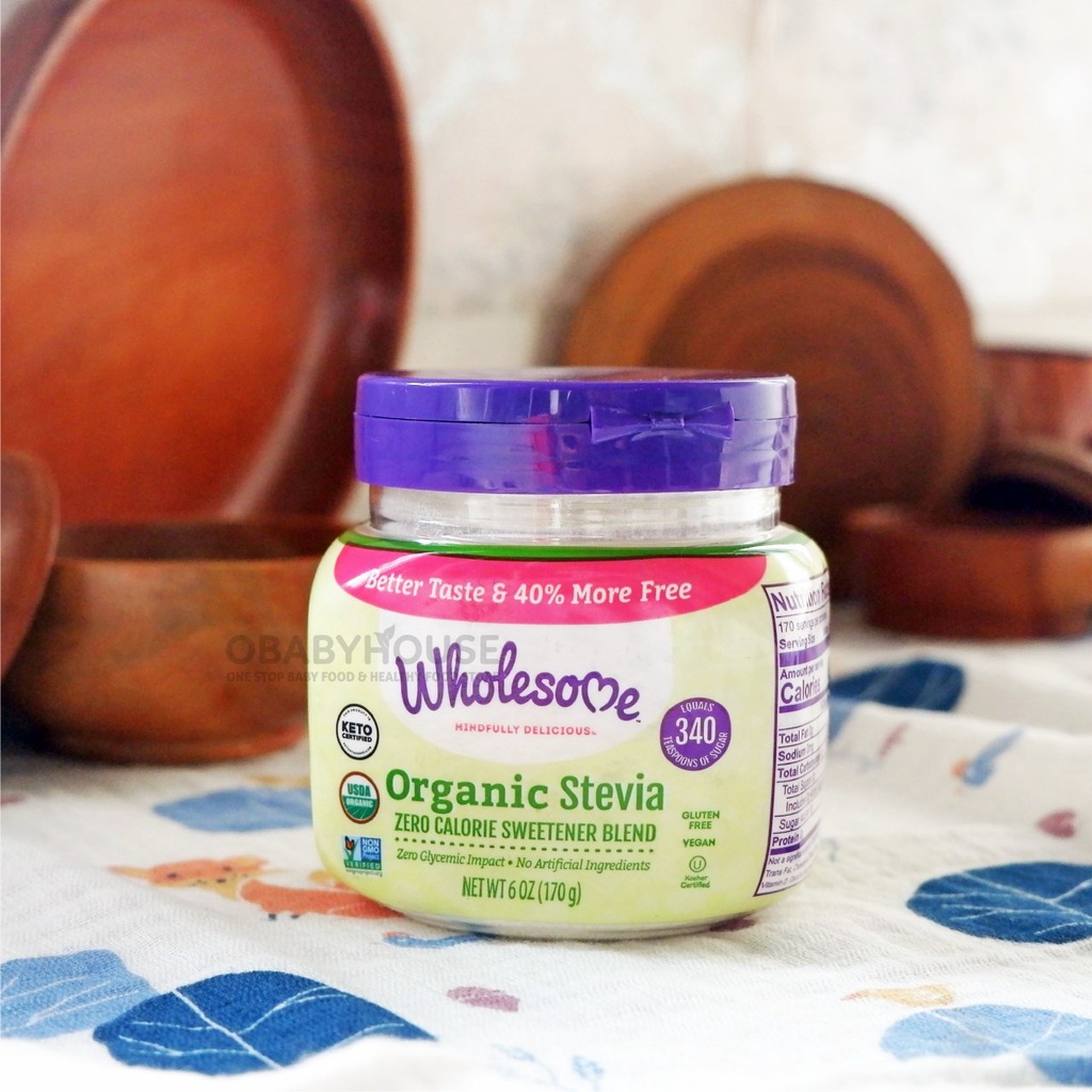 Wholesome Organic Stevia Zero Calorie Sweetener Blend 170 gr (Jar)