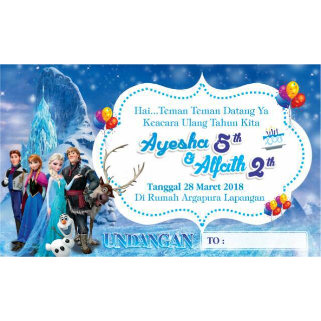 990+ Contoh Undangan Ulang Tahun Anak Frozen Gratis