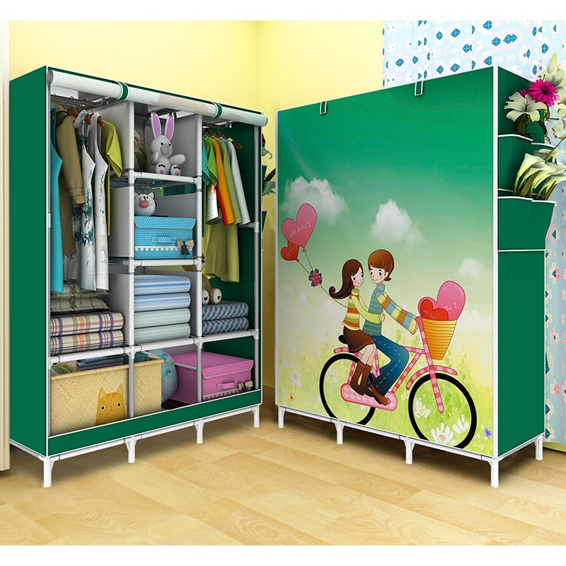 R-08 Multifunction Wardrobe With Cover / Lemari Pakaian