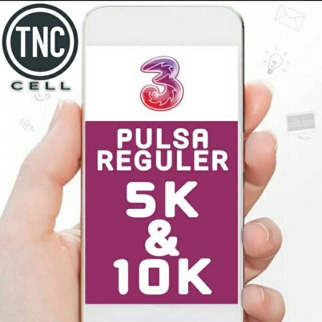 Pulsa Reguler 5/10K Three - 3 - Tri - Isi Ulang Pulsa Murah