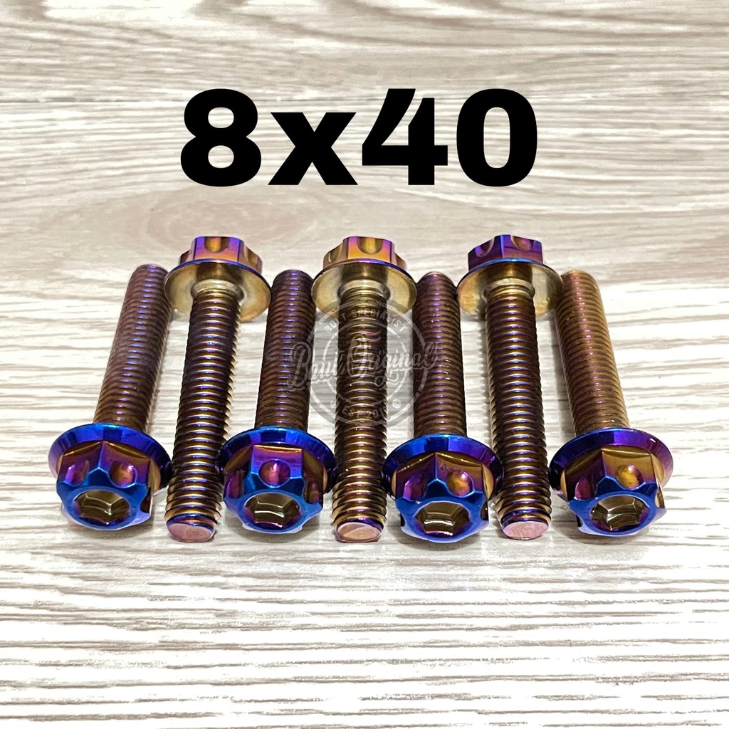 Baut probolt 8x40 blue new model drat 12 panjang 4cm ori thailand