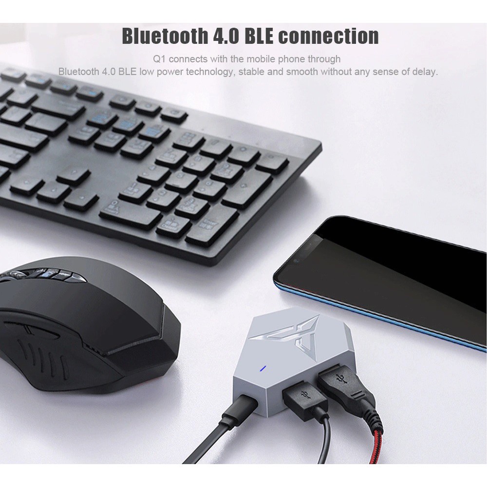 FLYDIGI Q1 - Mobile Game Keyboard Mouse Converter for Android and iOS - Converter for Mobile Gaming