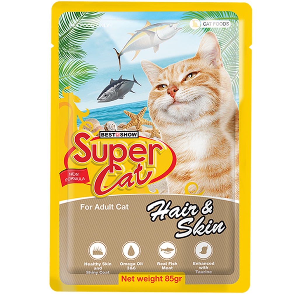 Jual Supercat Hair & Skin Pouch 85gr Shopee Indonesia