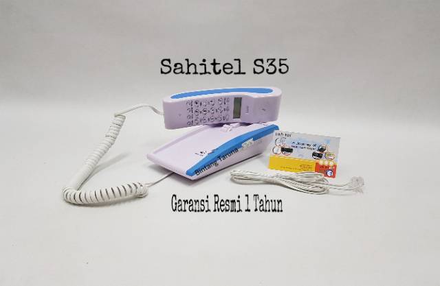 Telepon Kabel Sahitel S35 Cable Phone Sahitel S-35 (Putih Biru)