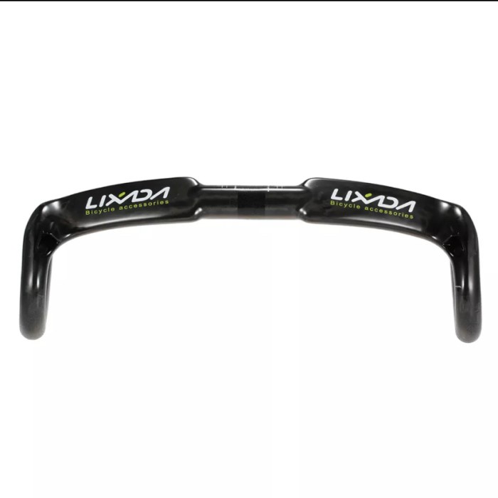 Handlebar Dropbar Road Bike LIXADA CARBON 400,420, 440 mm Ultra ringan - Hitam glosy, 400 mm