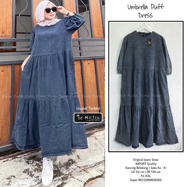 Umbrella puff dress murah original by mutia