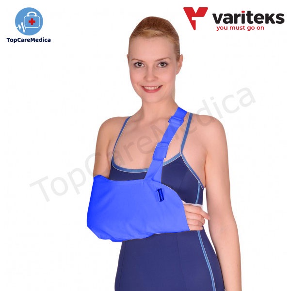 [302K] Variteks Arm Sling With Belt Blue (Gendongan Tangan)