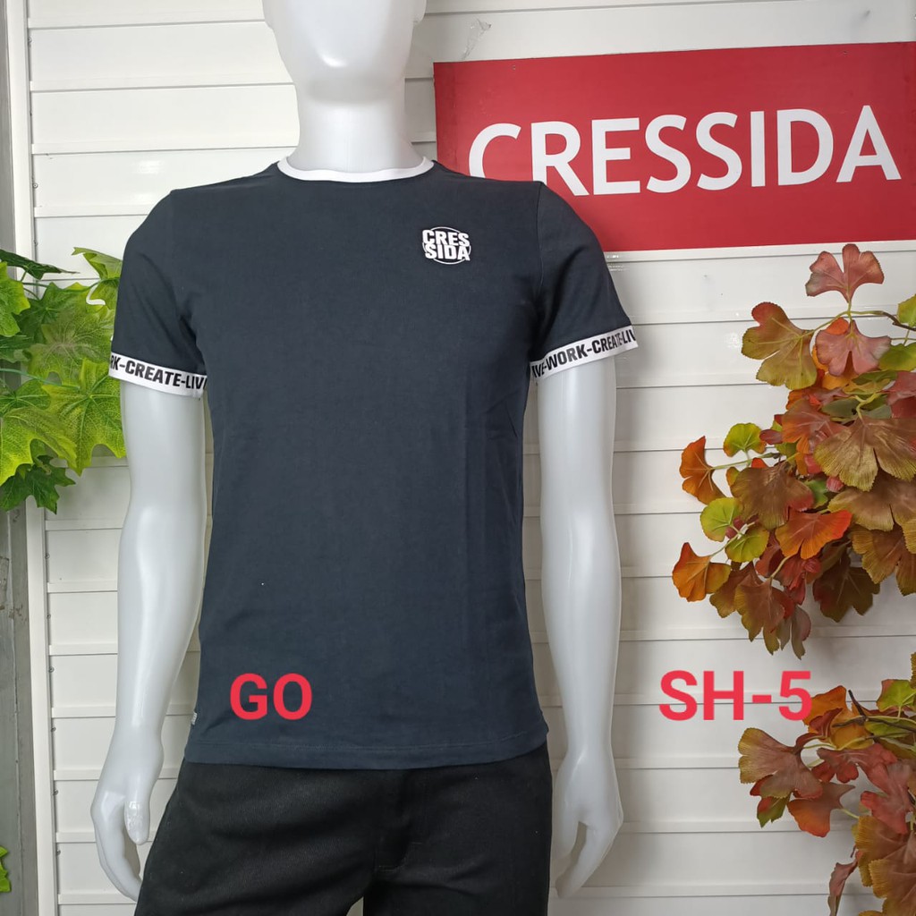 gof XL CRESSIDA KAOS (SLIMFIT) Pakaian Pria Atasan Kaos Oblong Casual Santai Original Lengan Pendek