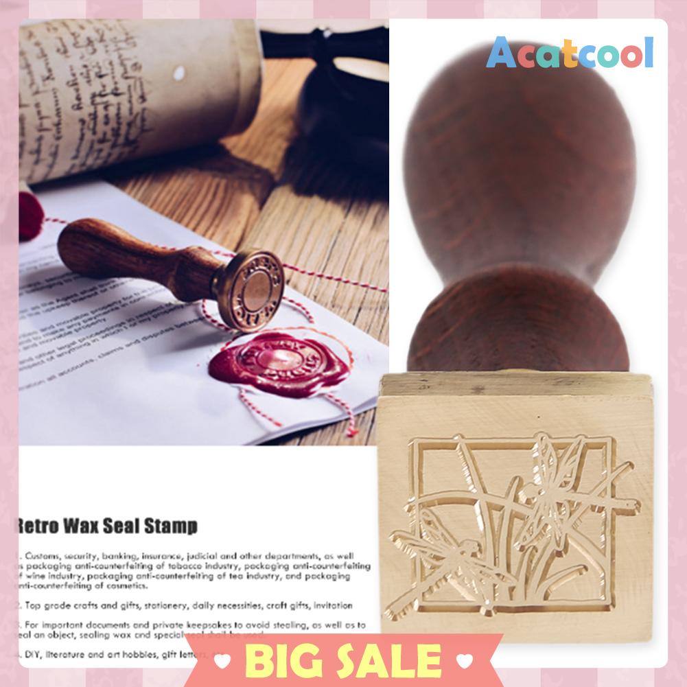 Stempel Segel Lilin Bentuk Persegi Motif Hewan Tanaman Gaya Retro Untuk Scrapbook