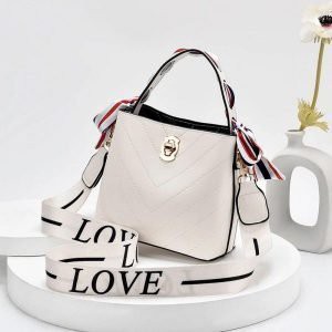 LT 1789 RISCE TAS SELEMPANG TALI MOTIF LOVE IMPORT WANITA CEWEK PEREMPUAN JAKARTA BATAM