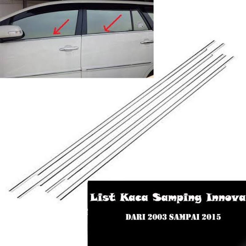 list chrome samping kaca innova