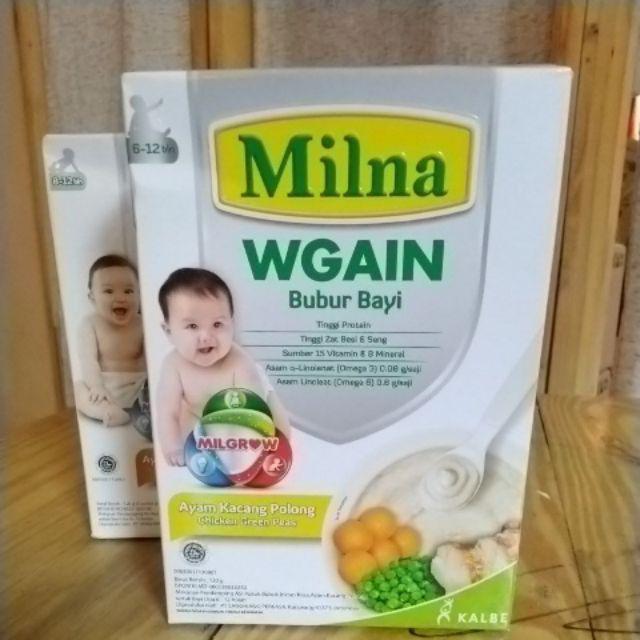 Bubur Penambah Berat Badan Bayi 6 Bulan Milna Wgain Shopee Indonesia