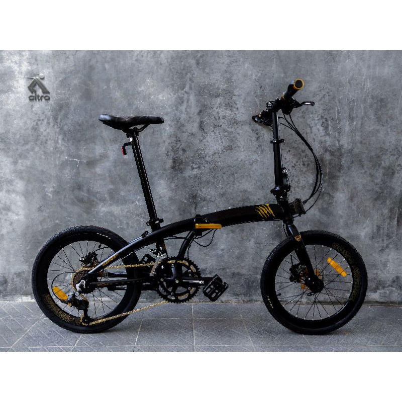 FOLDING BIKE SEPEDA LIPAT ELEMENT ECOSMO Z8 BLACK PANTHER EDITION