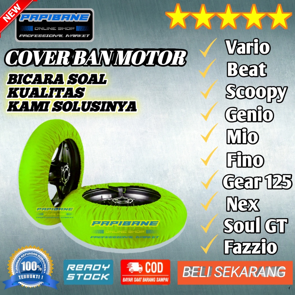 Cover Ban Motor/ Sarung Ban Motor Vario, Scoopy, Beat, Genio, Mio, Gear, Fino, Soul GT, Nex Dan Seje