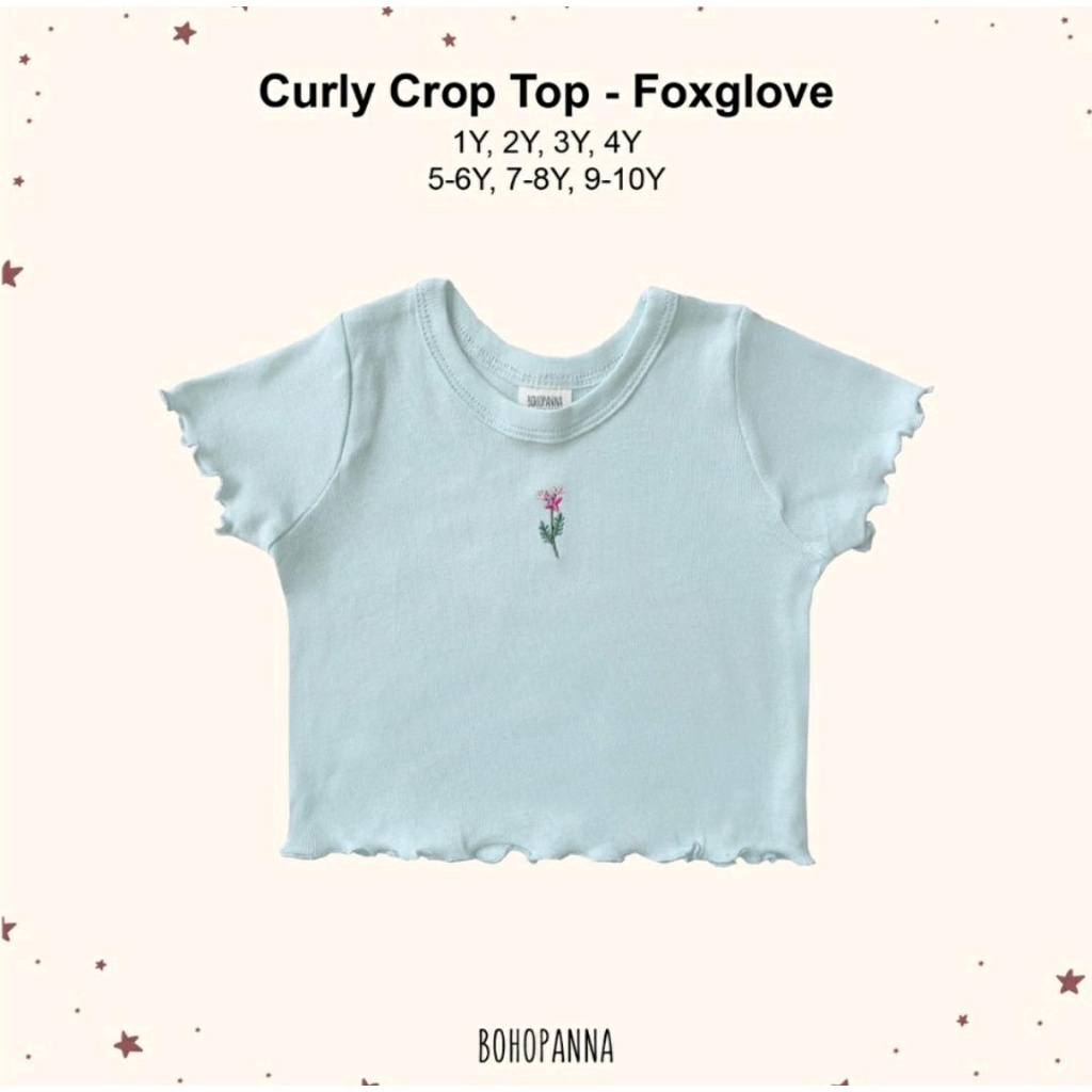 BOHOPANNA CURLY CROP TOP / ATASAN ANAK