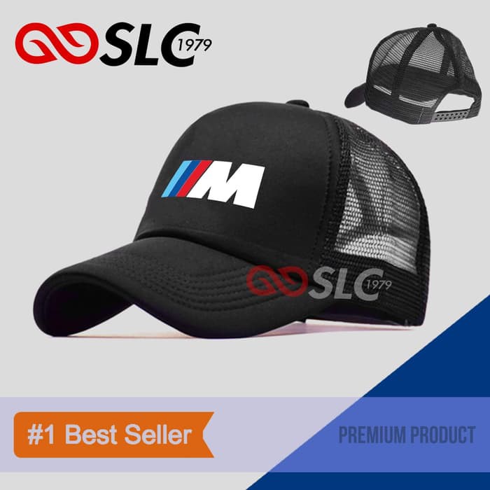 Topi Pria Original IC588  Jaring Trucker Premium Bmw Mtech Hitam #86 - Slc