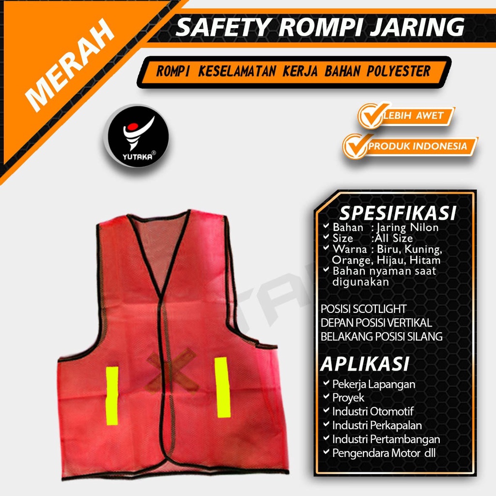 ROMPI JARING _ROMPI SAFETY warna merah