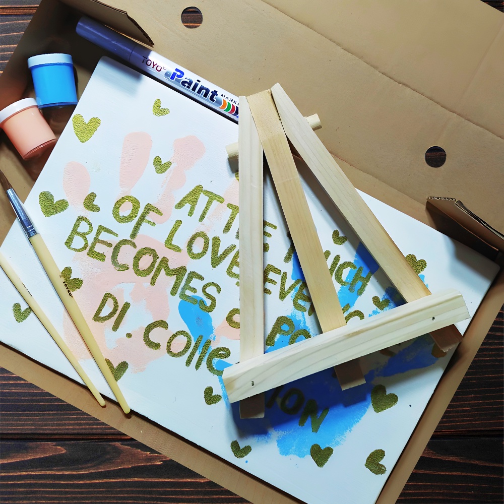 DIY Handprint Painting Canvas/Paint by Hand Kit For Couple or Kids
