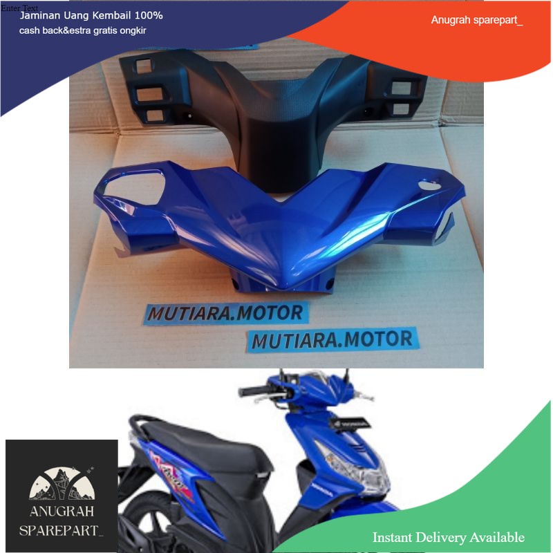 Cover batok depan beat karbu beat lama tahun 2008-2011 warna biru original