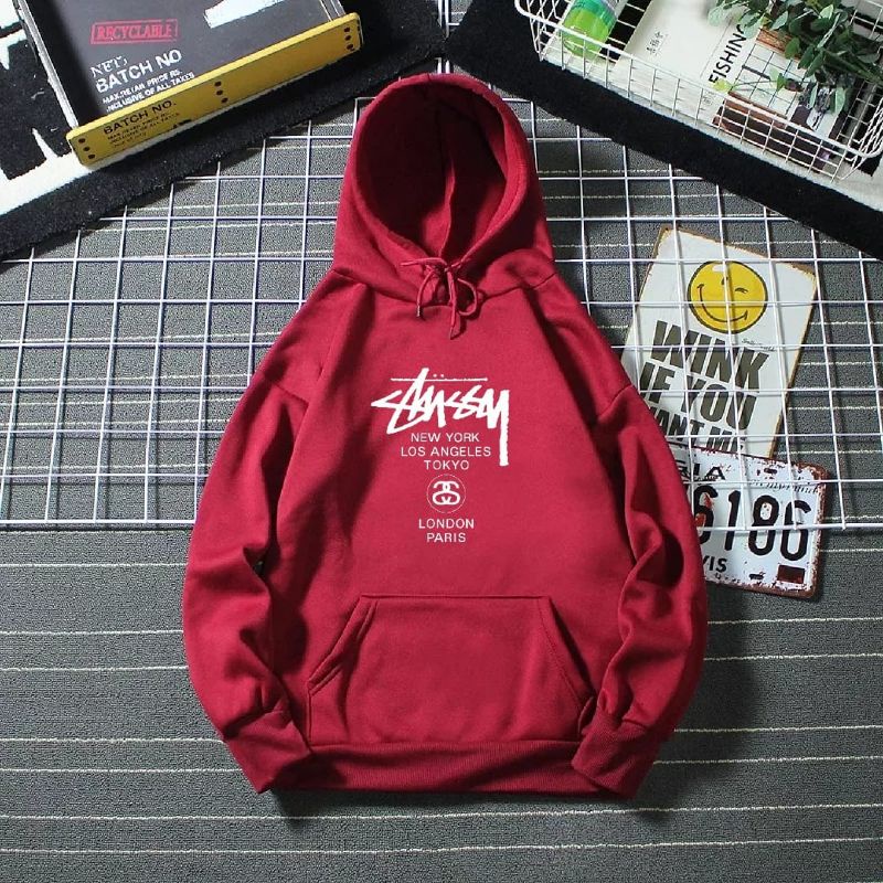 APPAREL sweater hoodie pria wanita STUSSY TOUR terlaris