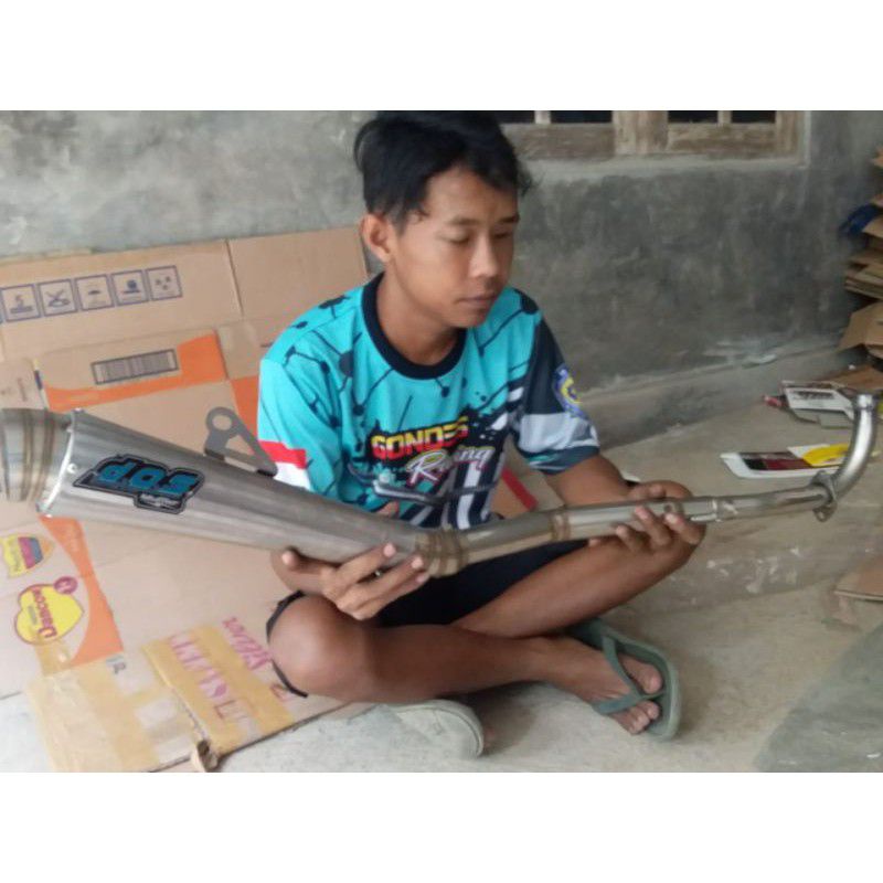 knalpot racing DOS jigsaw sarangan separo all bebek grand vega Jupiter Supra karisma Revo Blade dll