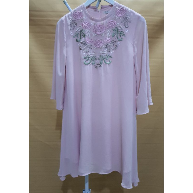 preloved tunik cantik pink merk valino