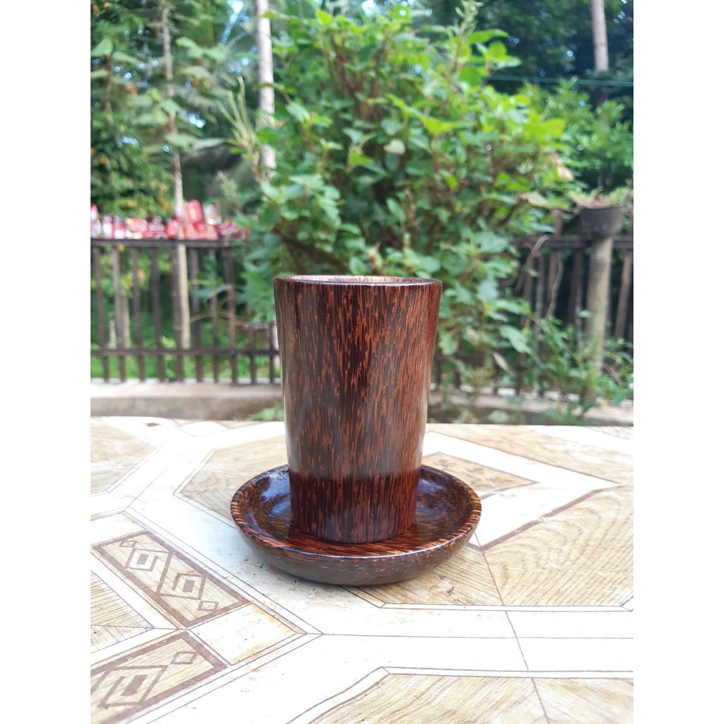 Gelas Ruyung Gelas Kayu Aren