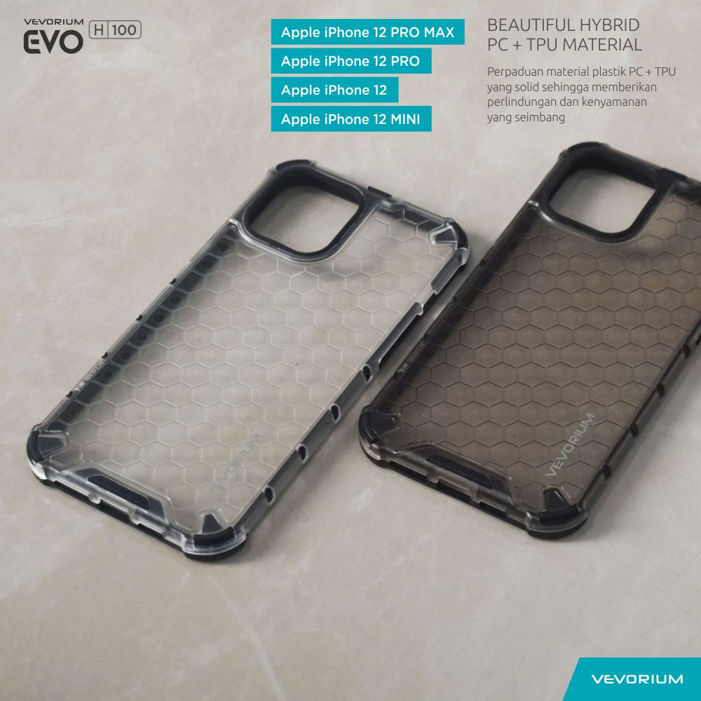 VEVORIUM EVO H100 Apple iPhone 12 PRO MAX 12 PRO 12 12 MINI Hybrid Softcase Hard Case