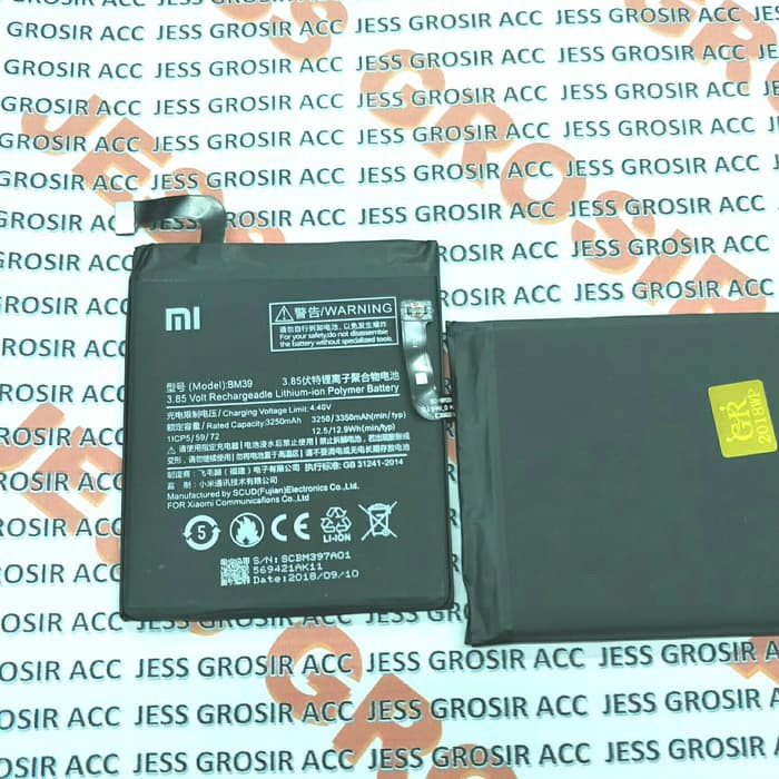 Baterai Battery Original Xiaomi BM-39 BM39 For type HP Mi 6 - Mi6 - MCE16