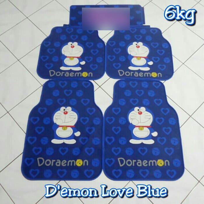 Karpet Mobil Import Murah Doraemon love biru