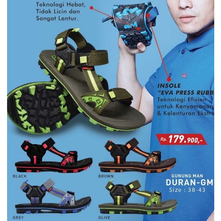 CARVIL DURAN-GM | SANDAL GUNUNG PRIA ORIGINAL 100%