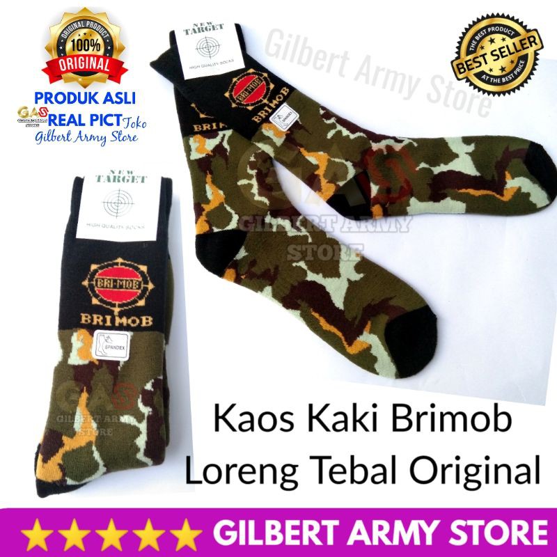 Kaos Kaki Loreng Brimob Murah Gilbert Army Store Grosir Kaos Kaki Pdl Loreng Tebal Corak Army baru