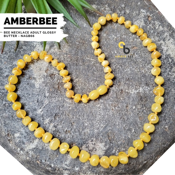 Kalung Amber Dewasa Premium Glossy Butter by Amber Bee NAGB66