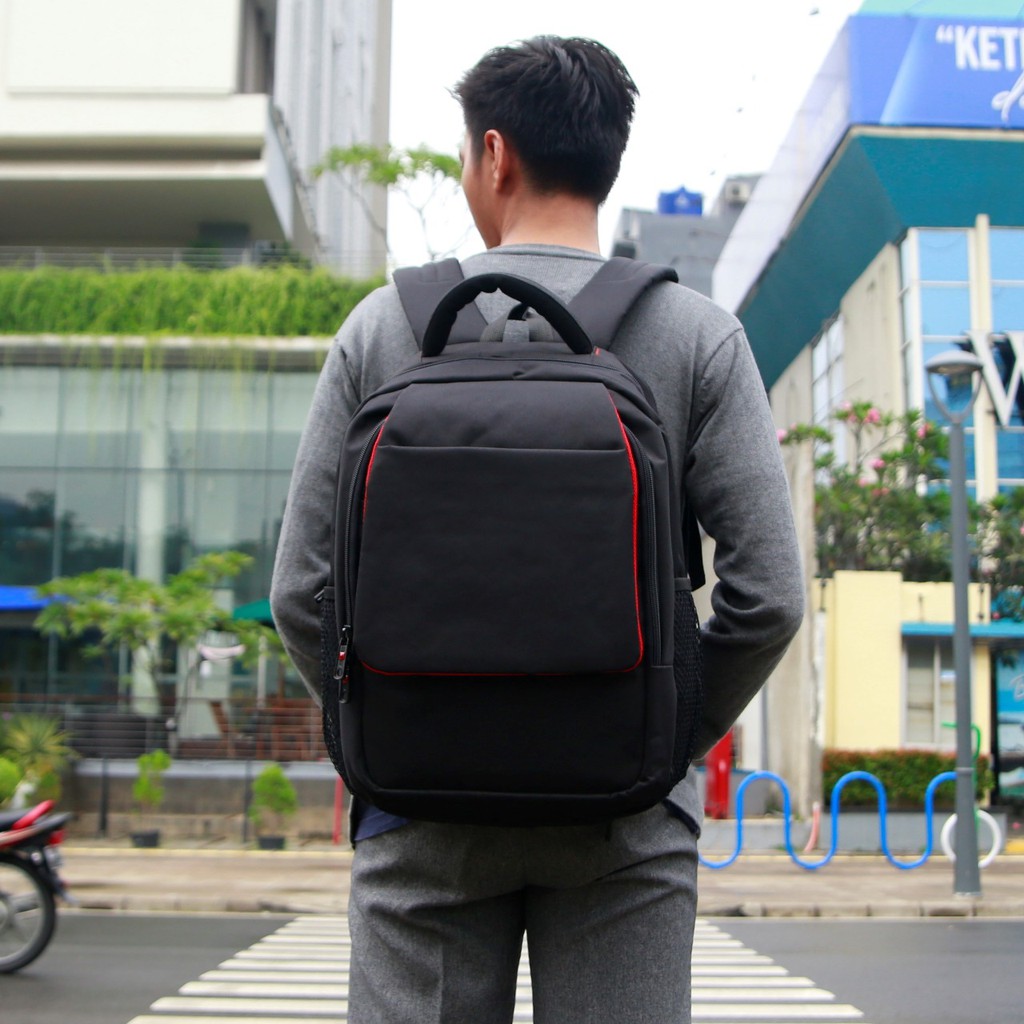 Tas Ransel Laptop - Backpack Laptop 14 Inch Casual Elegan Travel Kekinian Pria Wanita Cewek Cowok