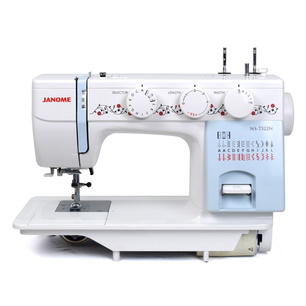 JANOME 7322N - Mesin Jahit Janome NS 7322N (Semi Portable) Body Full Besi