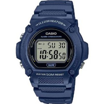 Casio Original W219H-1A / W-219H-1A 2A 8B Jam Tangan Pria Digital Karet Hitam