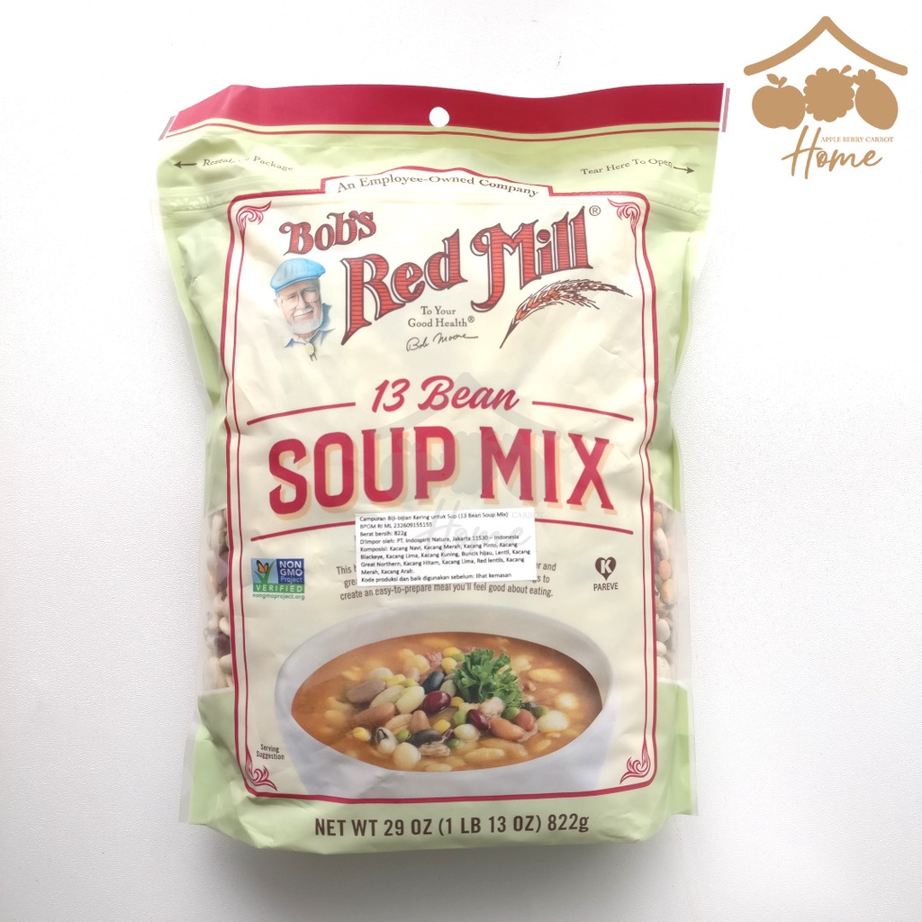 

Bob Red Mill Organic Soup Mix 13 Bean 29 oz 822gr Bob's bobs s 29oz