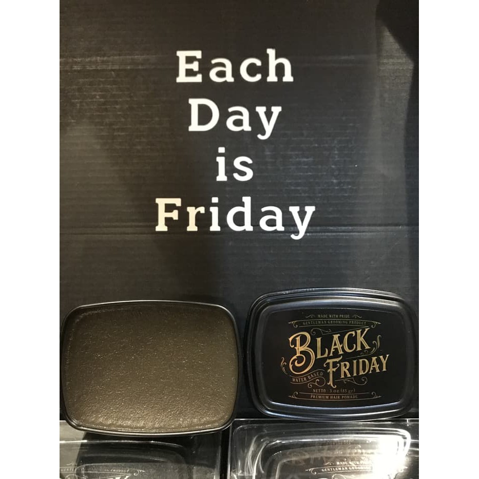 Pomade Black Friday Waterbased Pomade Premium Hair Pomade 85 Gram