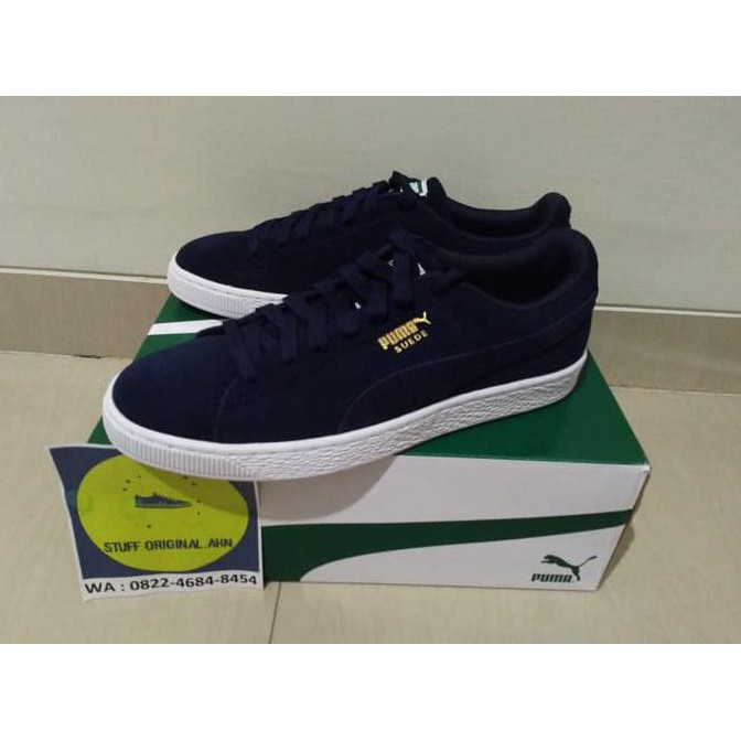 Sepatu Puma Suede Classic+ Peacoat White Navy - Original 100%