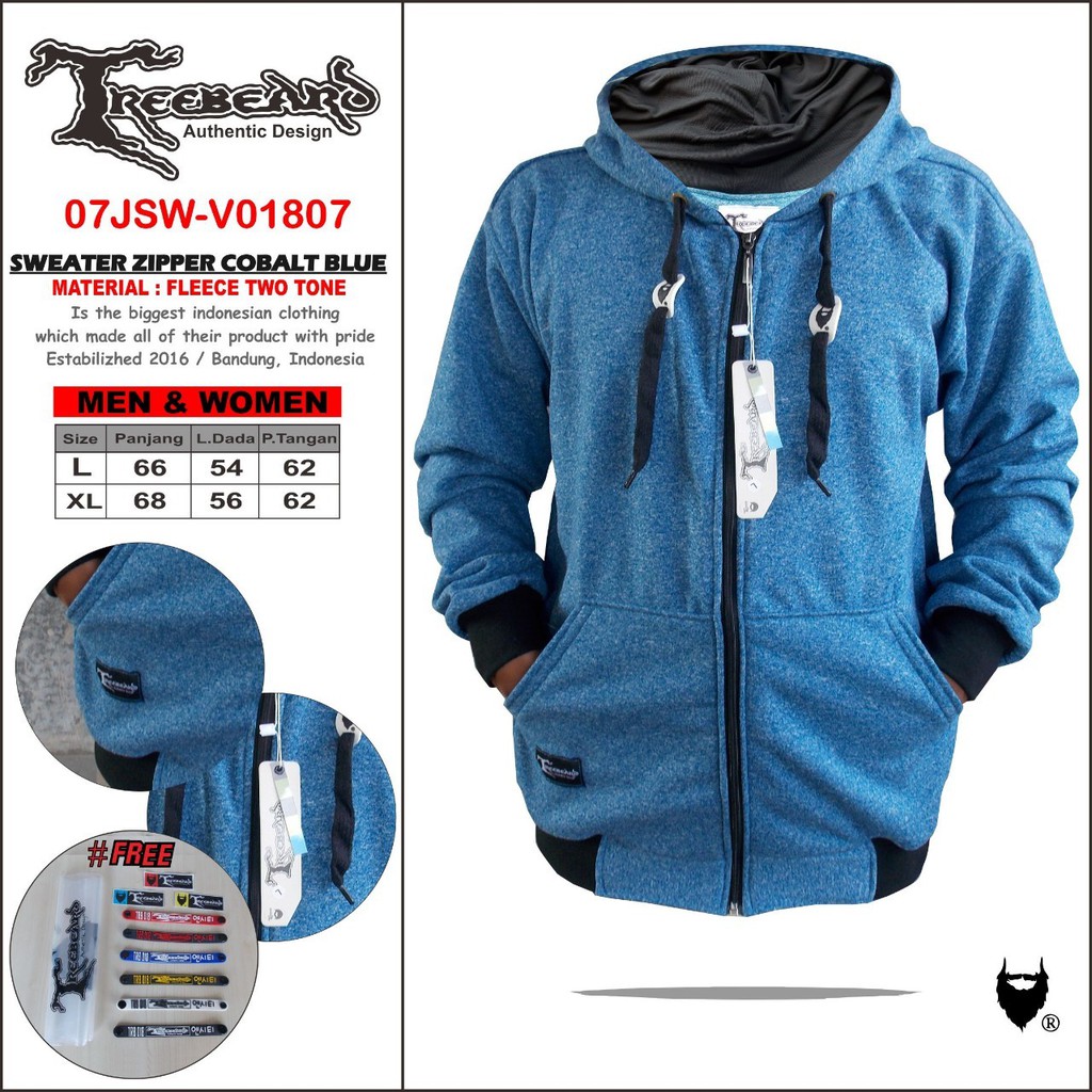 Sweater Zipper Hoodie Pria ~ Sweater / jaket/ zipper hoodie Free gelang Stiker