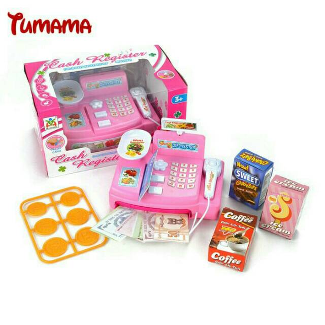 mainan mesin kasir kasiran mainan cash register mainan mesin kasir minimarket anak
