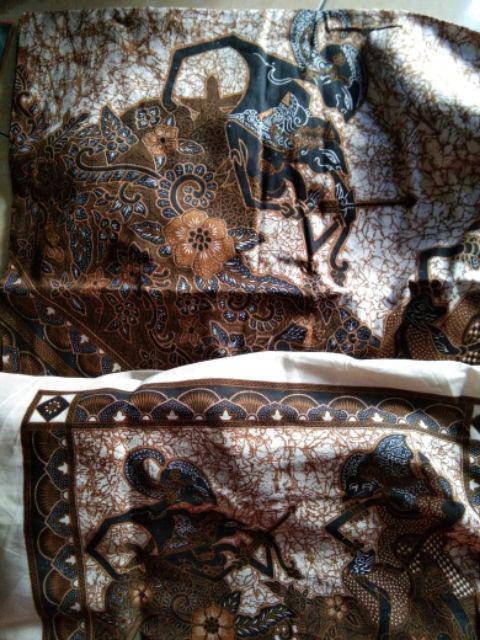 Sprei / Seprei Batik Pekalongan Motif wayang Remek Uk. 180x200