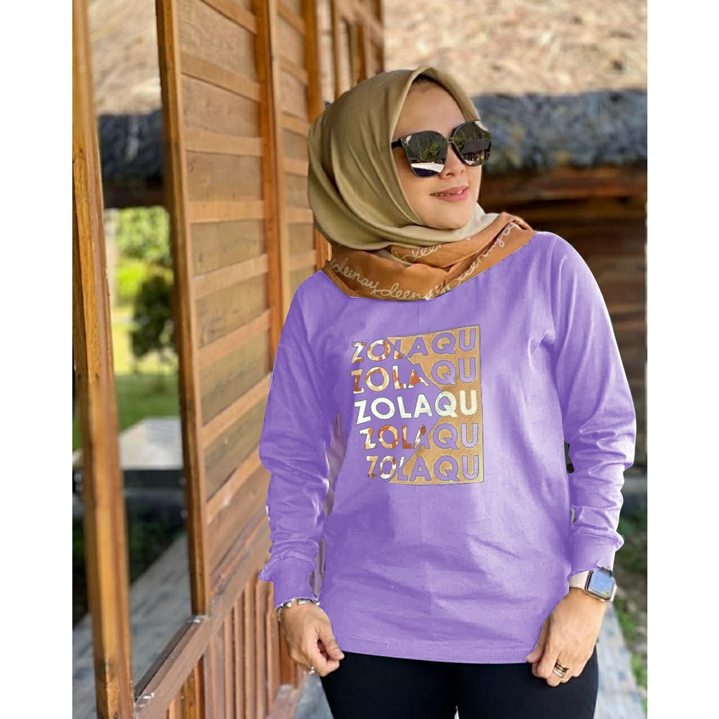 BISA COD✔️ BLOUSE JUMBO LAQU / TOP WANITA ZOLA SIZE XXL / ATASAN WANITA HIJAB / PAKAIAN WANITA ZUL