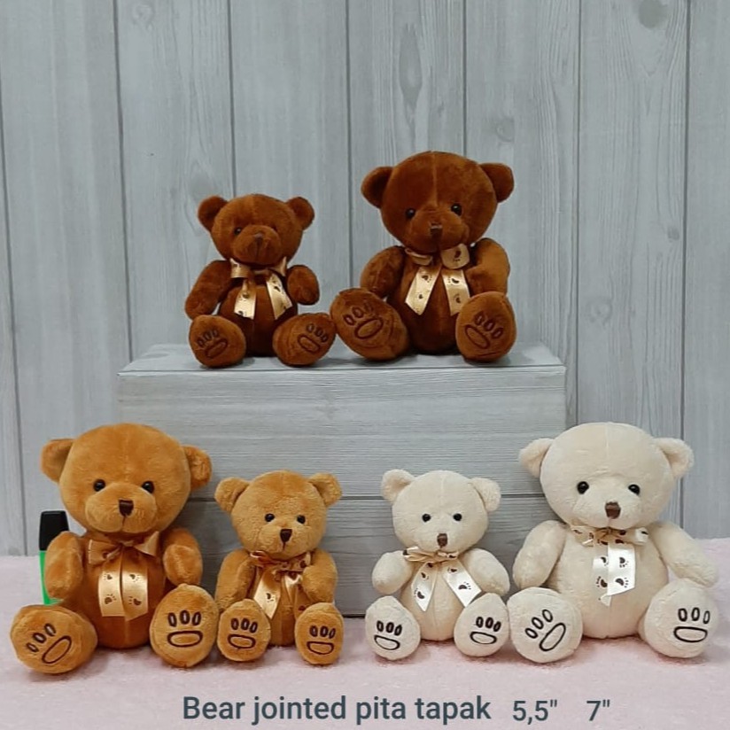 

Boneka Bear Jointed Pita Tapak 20cm import kado souvenir