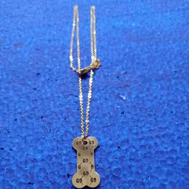 Kalung Gucci tulang premium