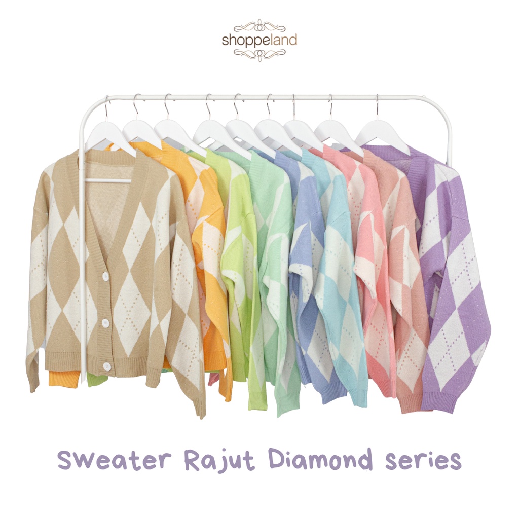 NEWSHOPPELAND - Diamond Oversize Cardigan Premium