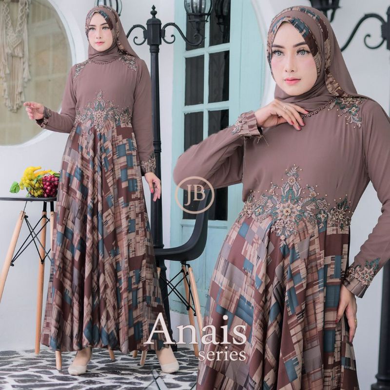 GAMIS ANAIS SERIES // BAHAN BABYDOLL MIX BROWN SILK // KODE JB